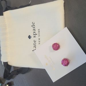 Kaye Spade Pink Glitter Earrings